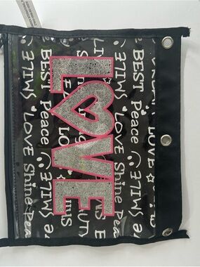 Love Glitter 'LOVE' Lettering Accent in Silver and Pink